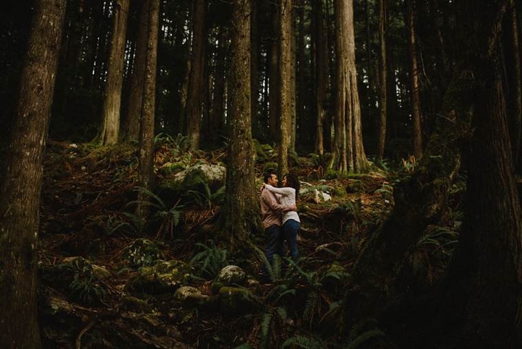 dramatic vancouver engagement session
