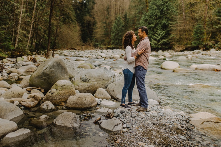 vancouver river engagement portrait