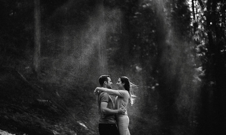 engagement session at bridal veil falls