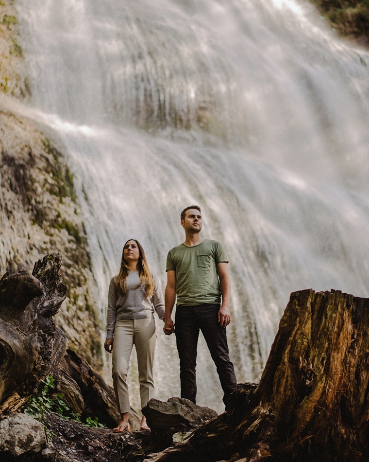 enagement at bridal veil falls in chilliwack