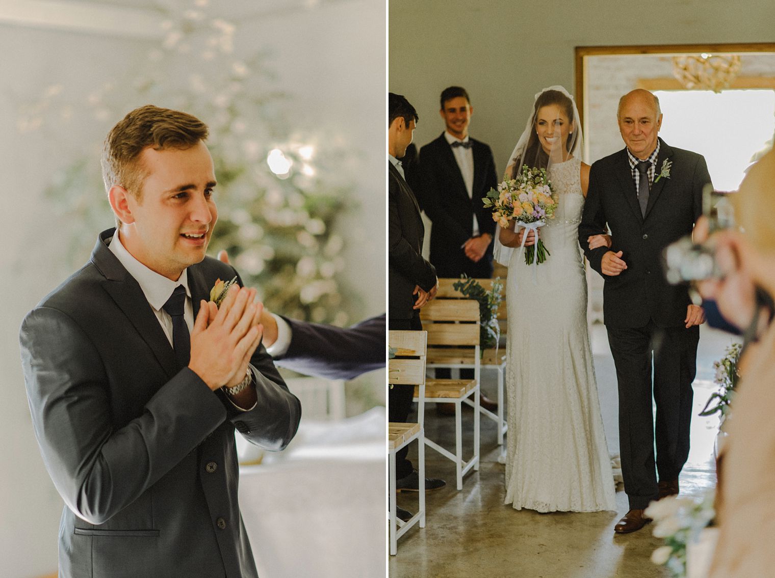 ceremony at orchards wedding venue
