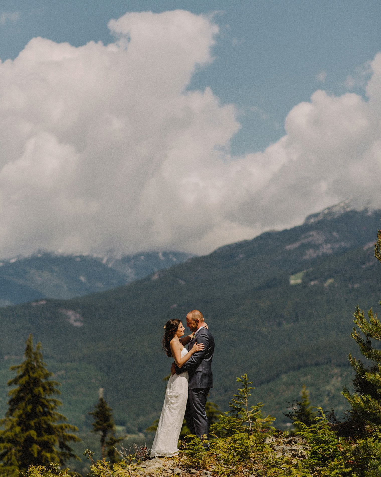 wedding portrait on top of whistler