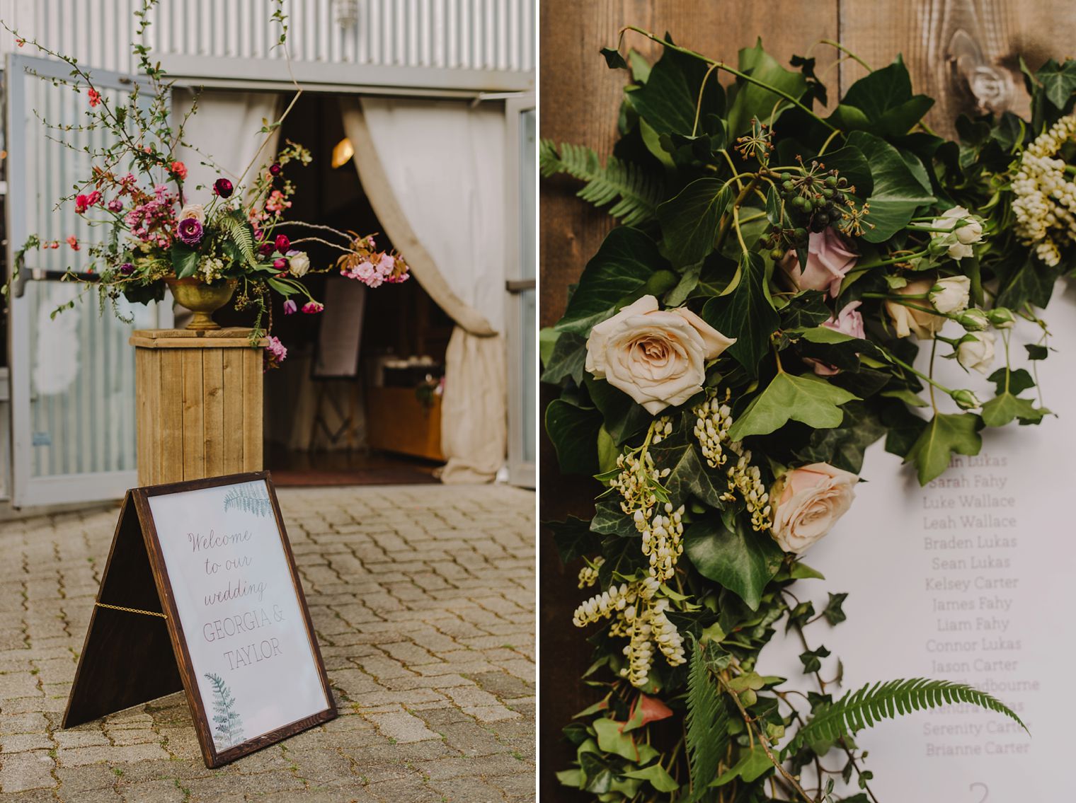 granville island wedding reception setup