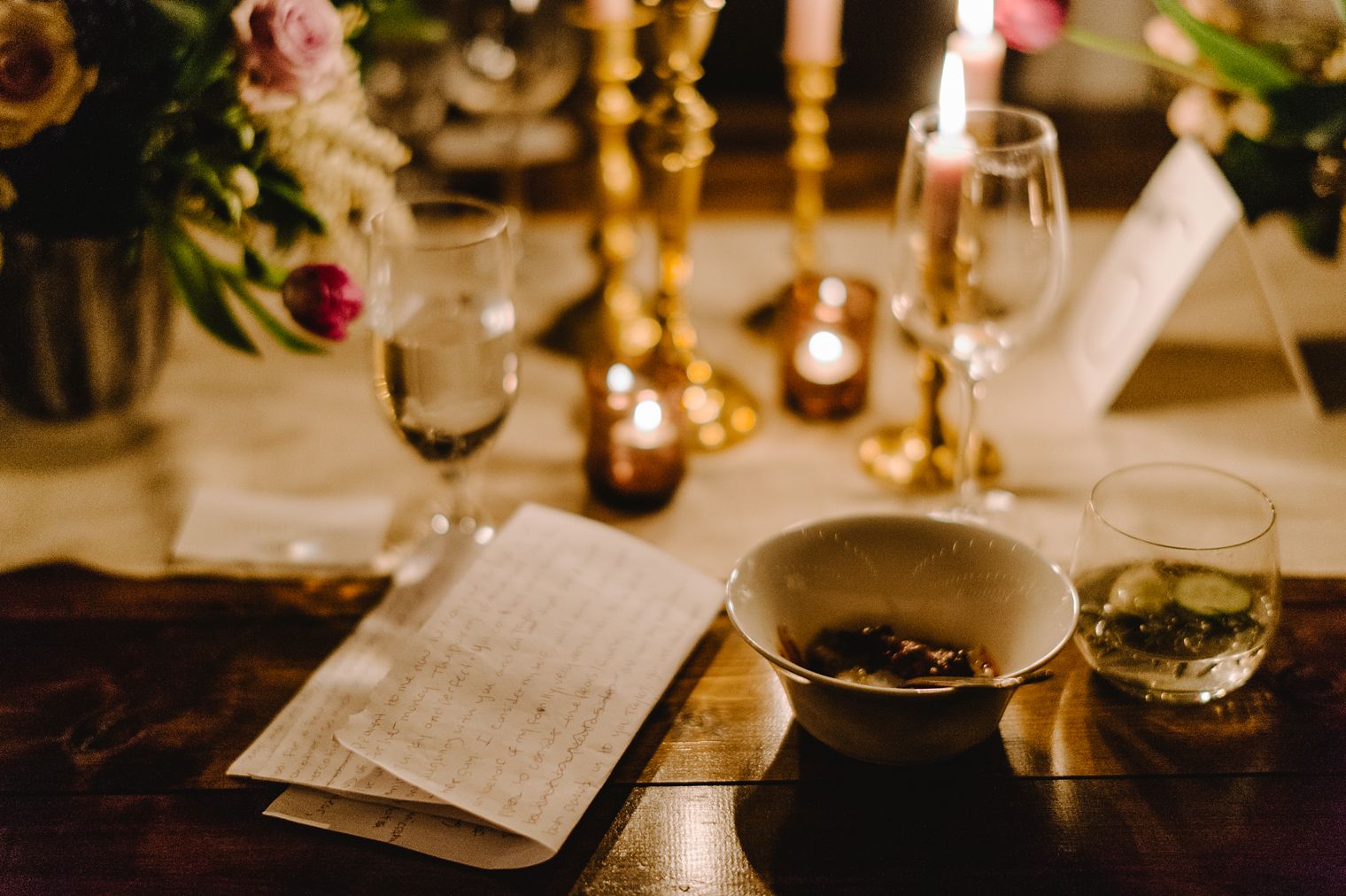 candle details at vancouver wedding