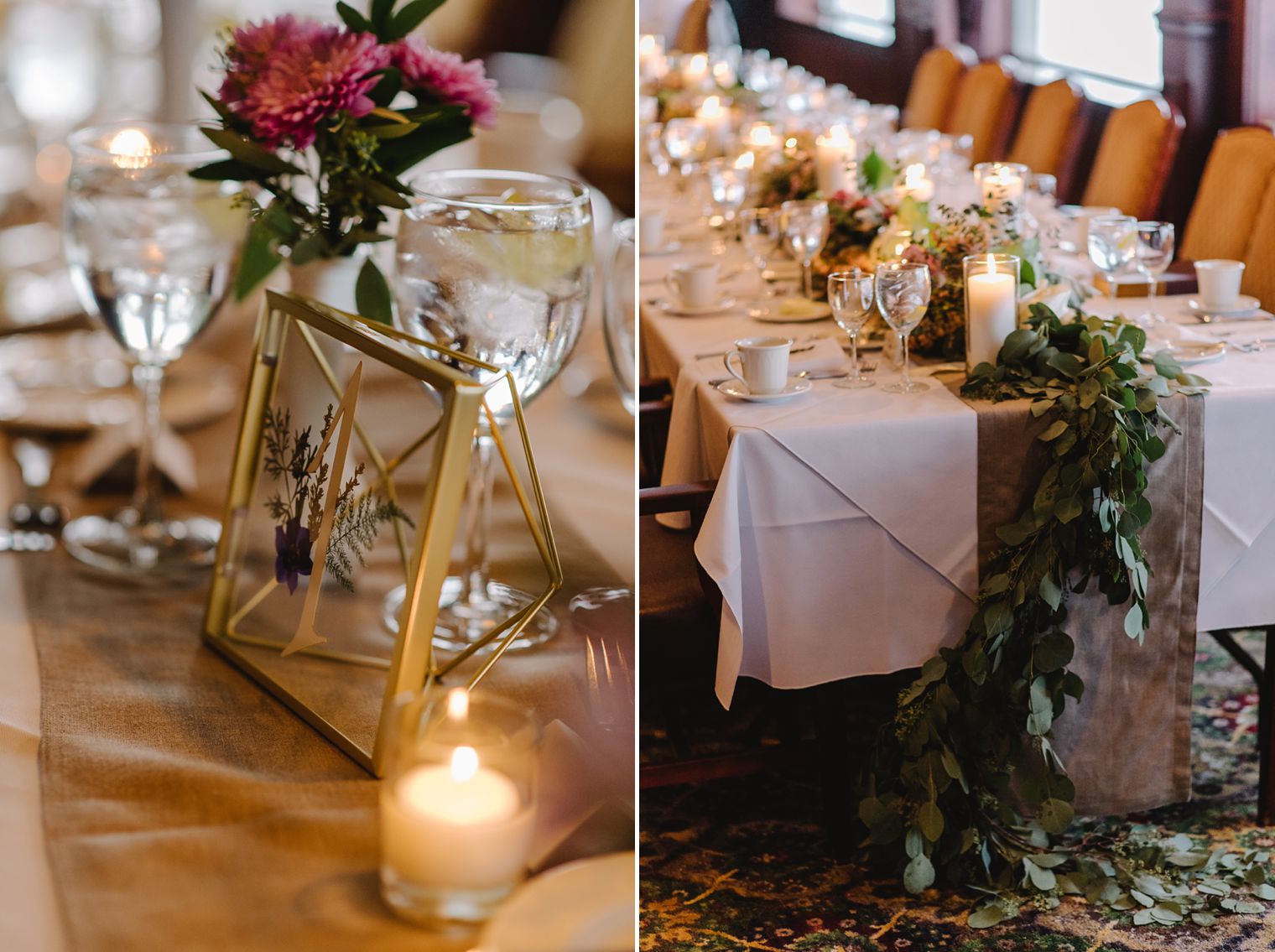 pressed flower table numbers for wedding