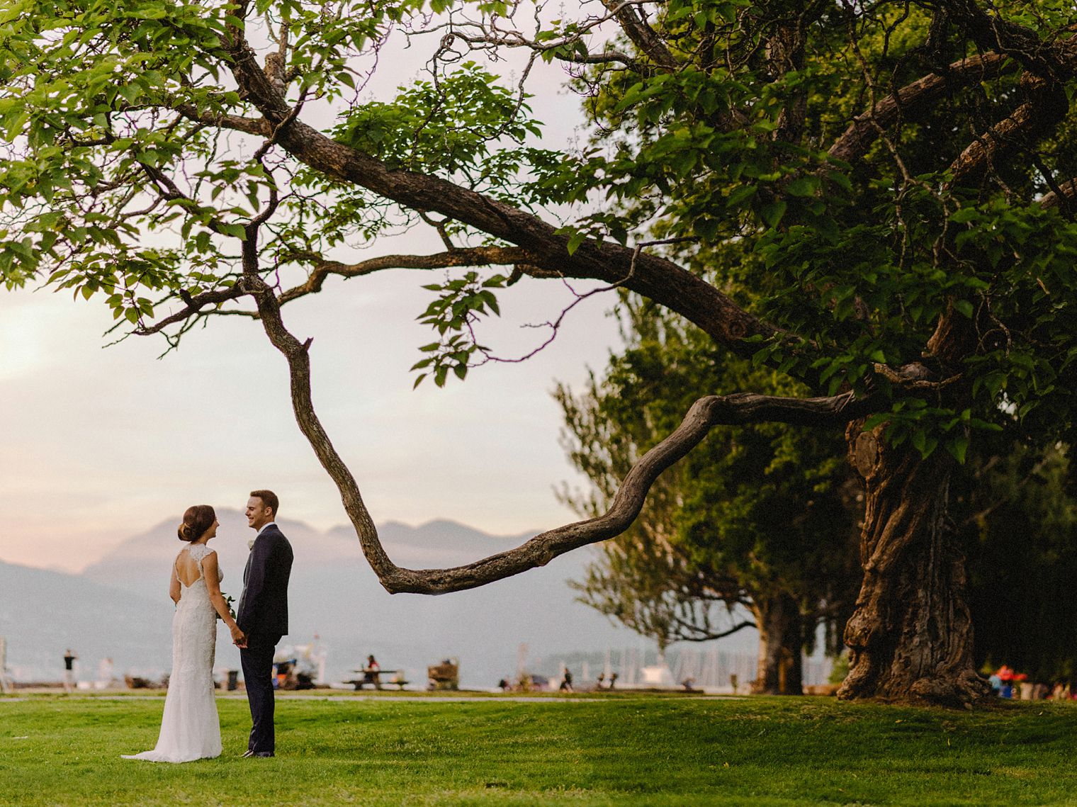 jericho beach wedding portrait