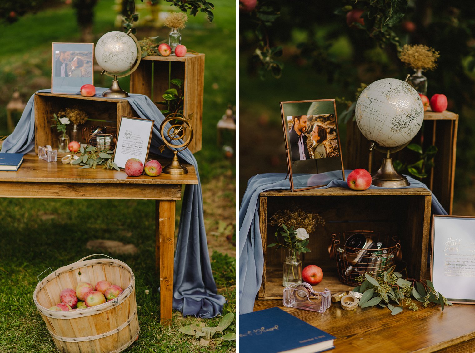 unique orchard wedding details