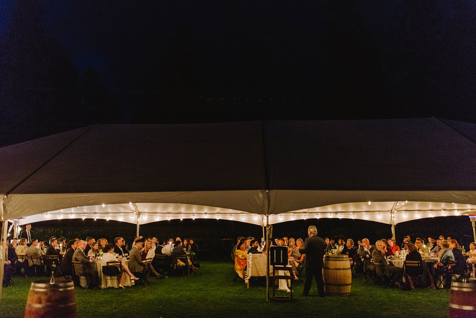 tent wedding reception in kelowna