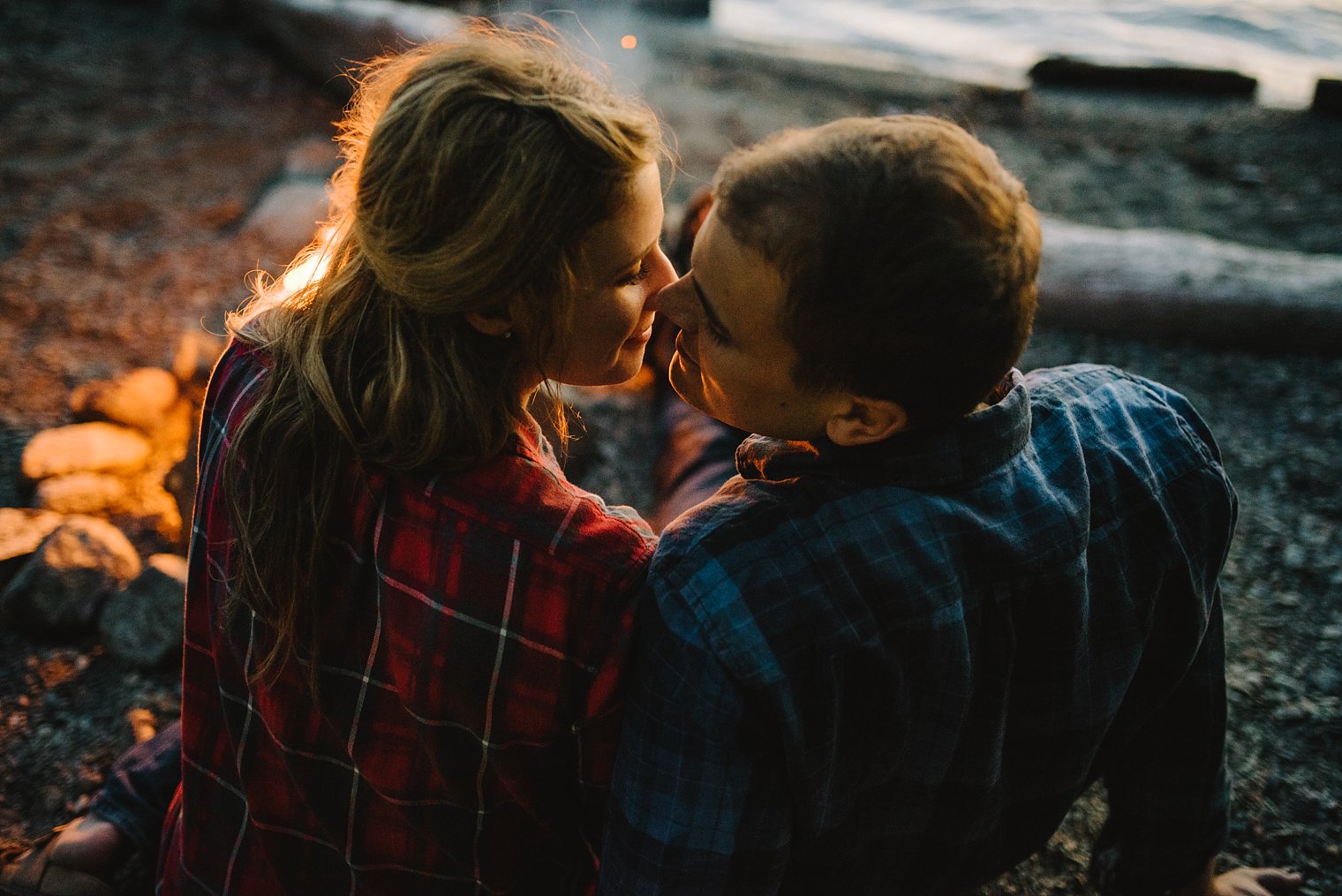 intimate vancouver campfire engagement