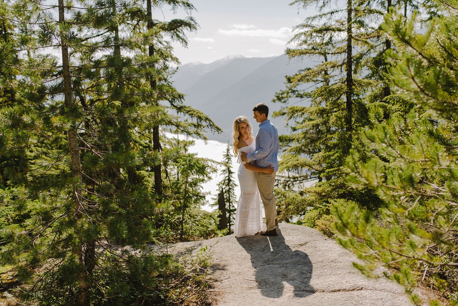 candid sea to sky engagement session