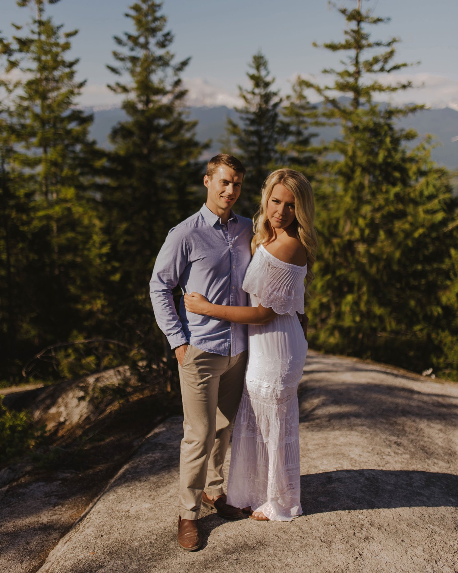 dramatic vancouver engagement portrait