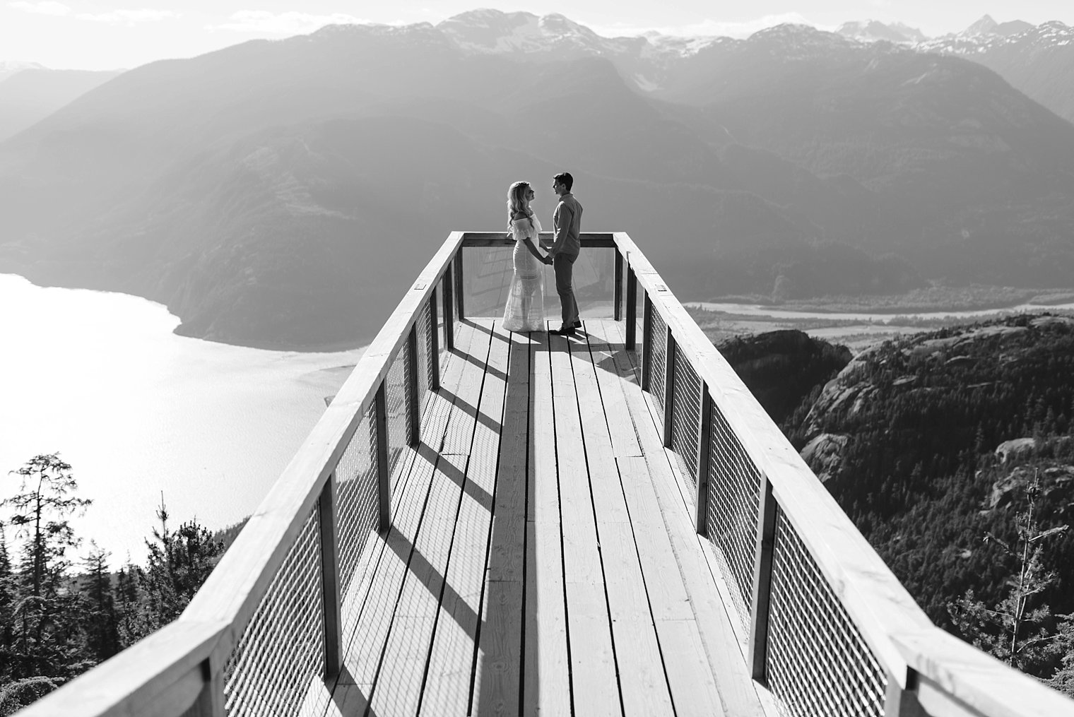 mountain viewing platform engagement