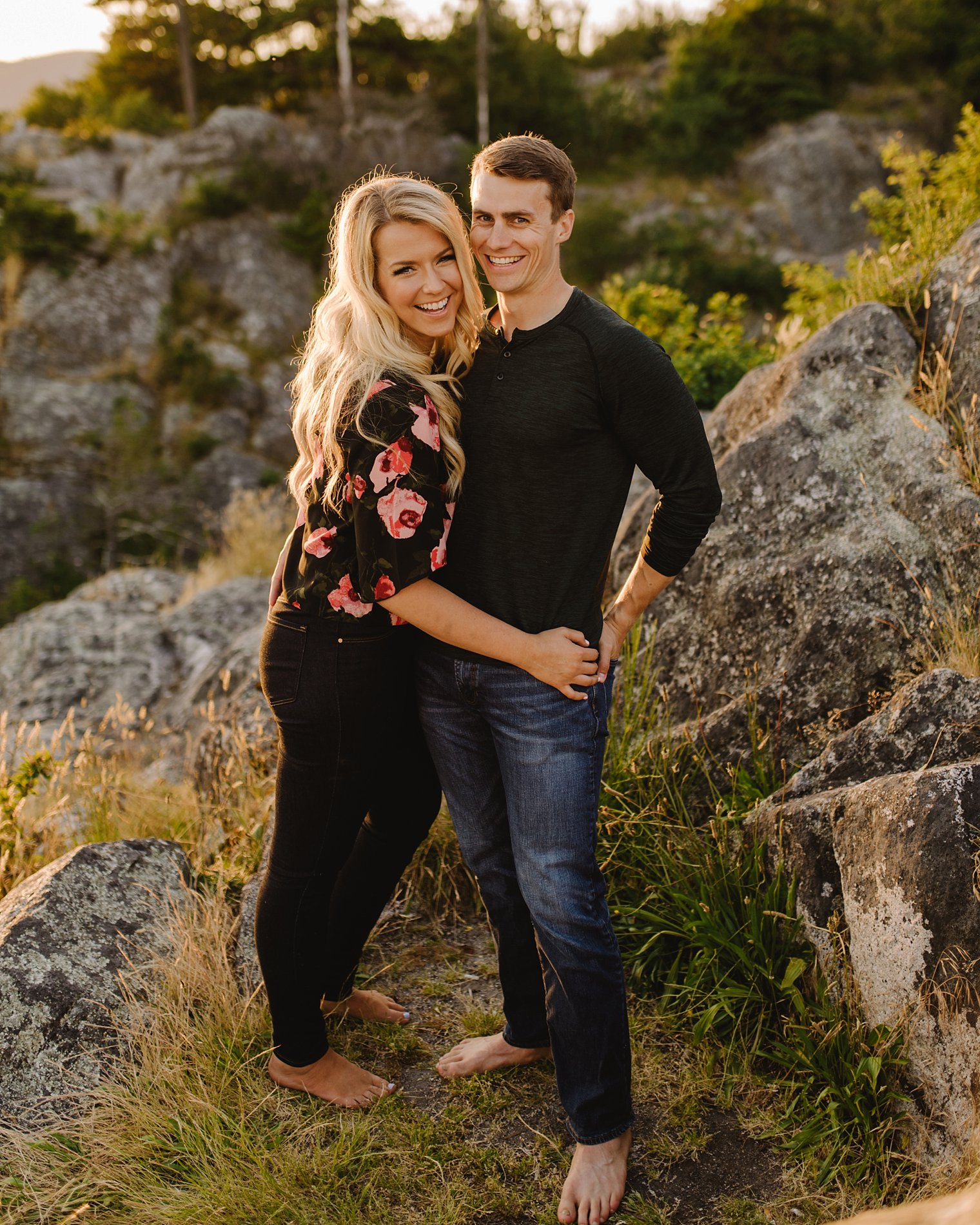 candid engagement session at whytecliff park