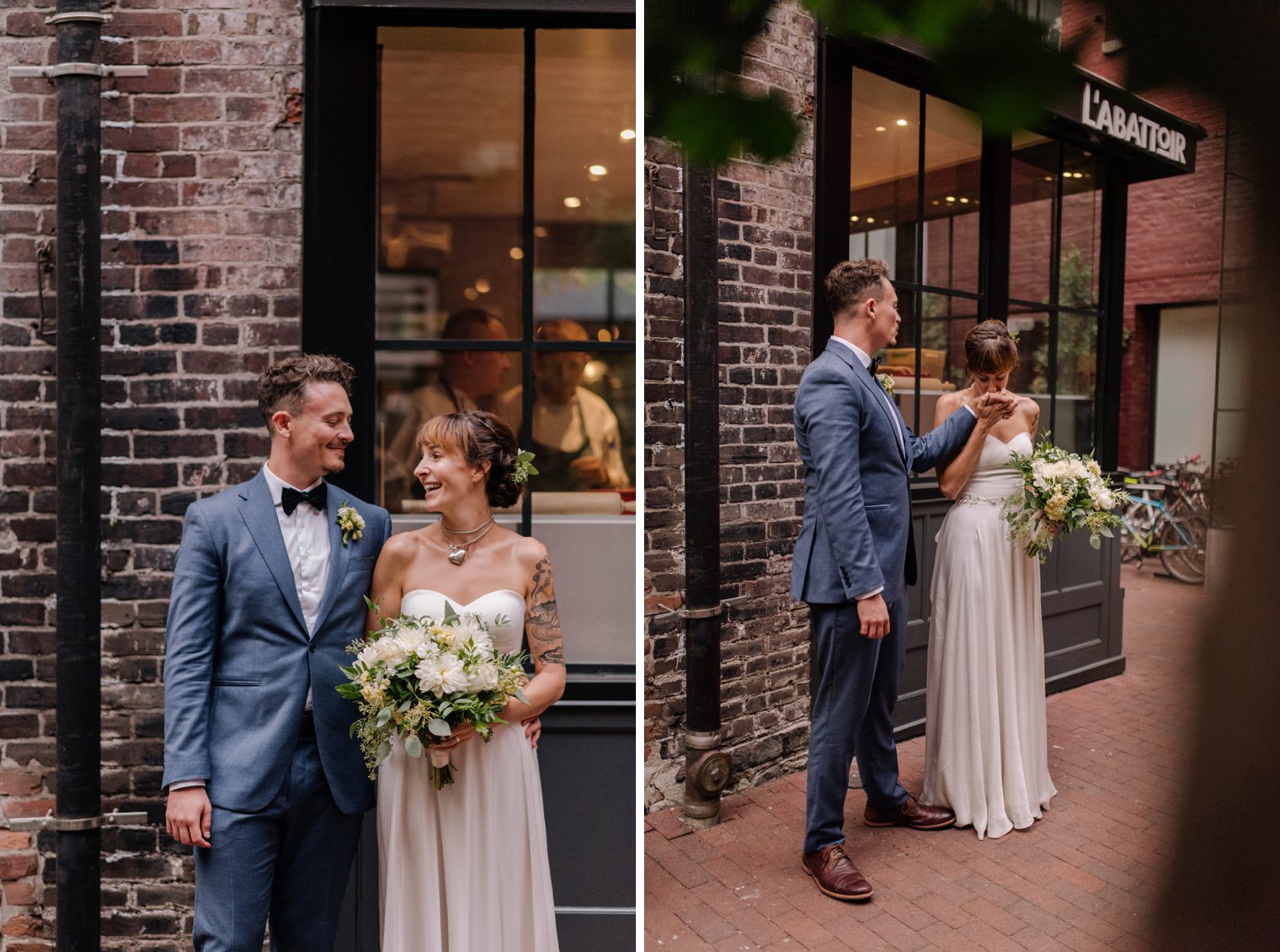 wedding at labattoir restaurant in gastown vancouver