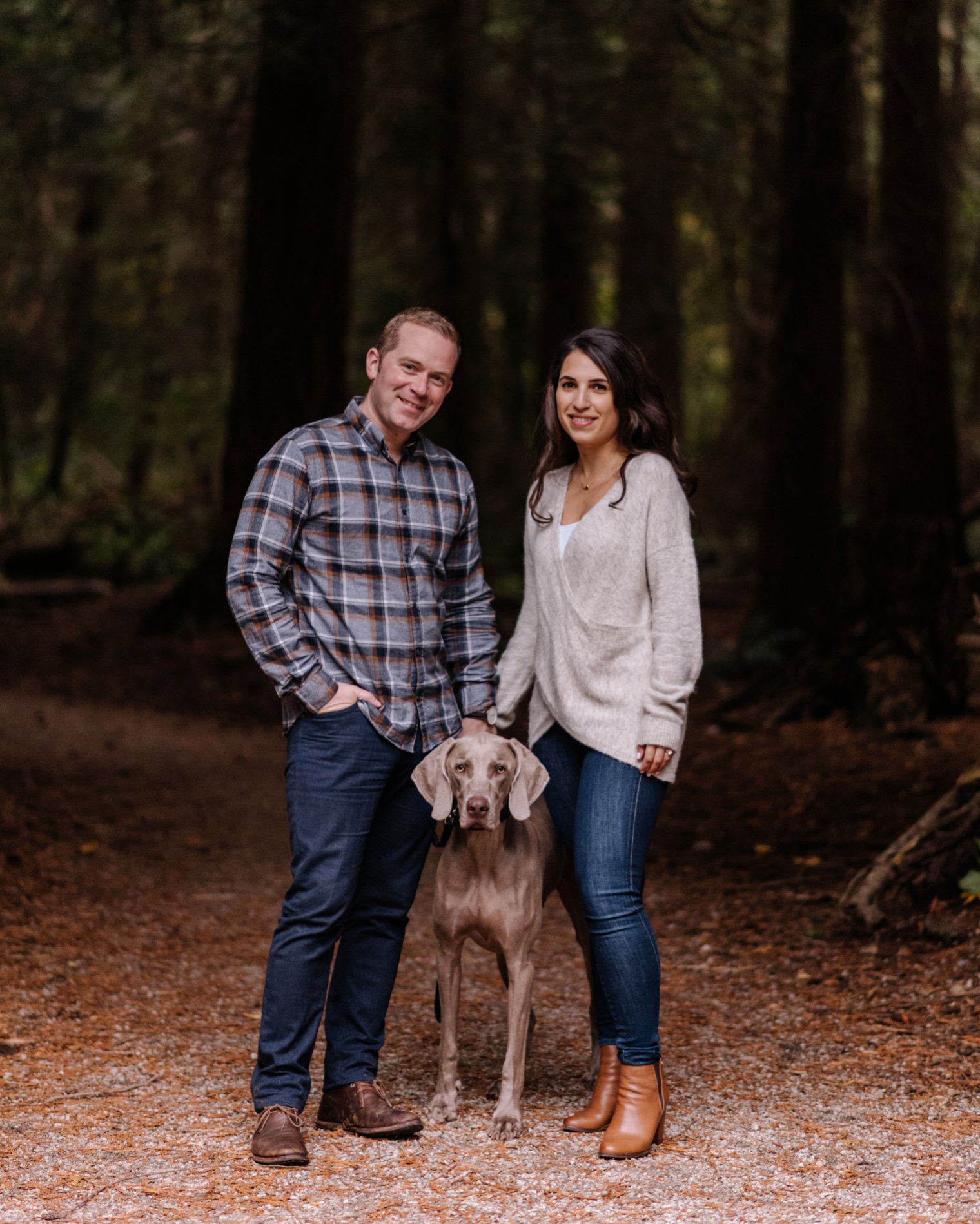 vancouver engagement photo with dog