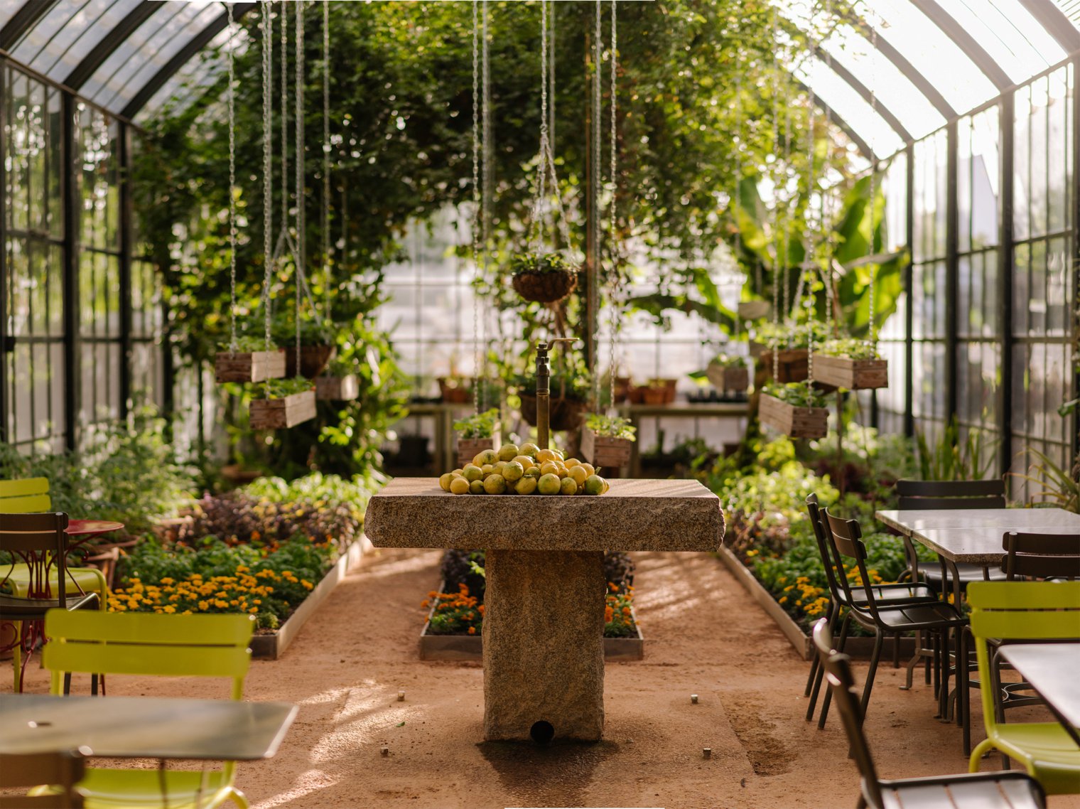 greenhouse at babylonstoren in stellenbosch