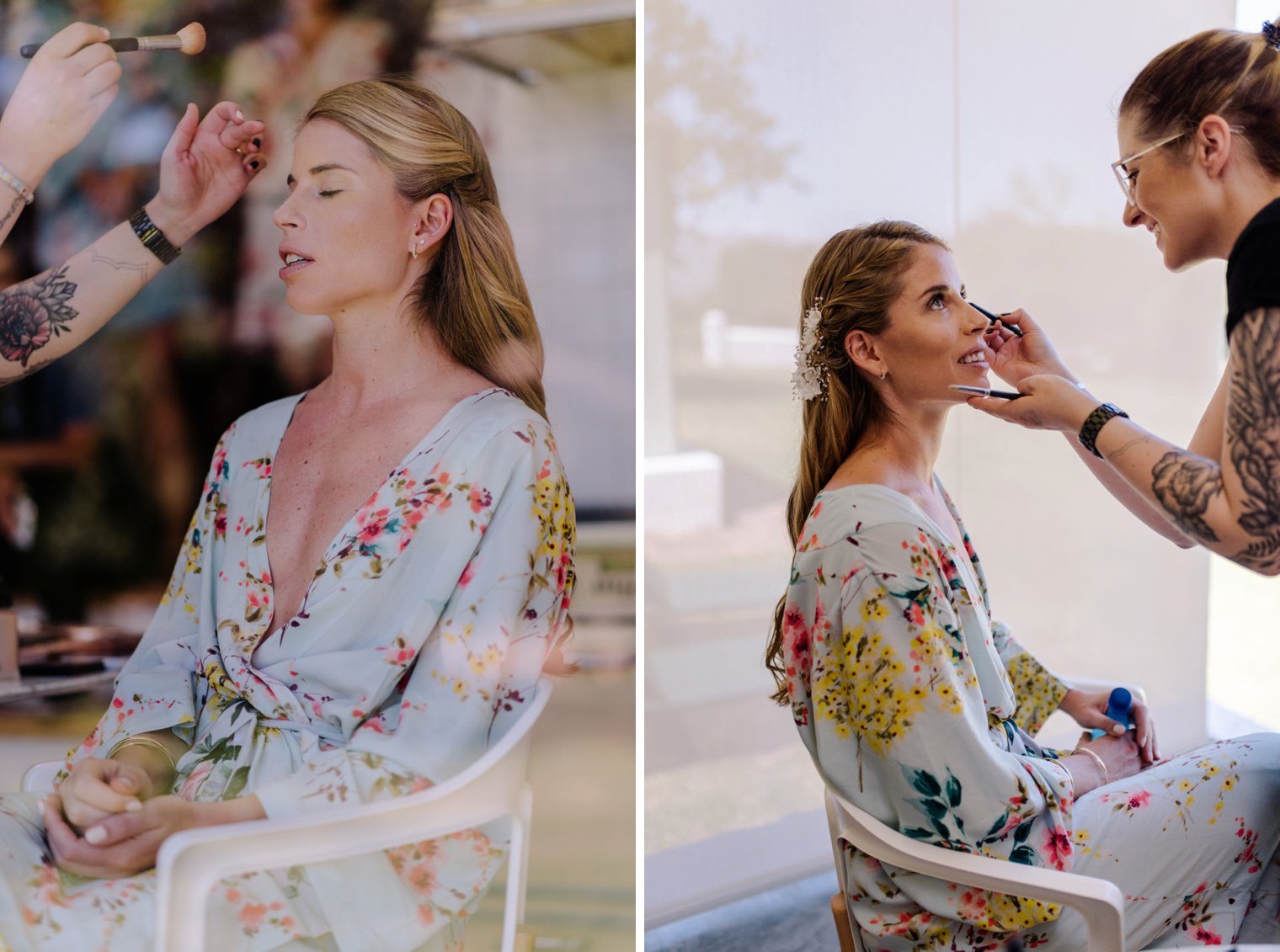 bride getting ready for wedding at babylonstoren