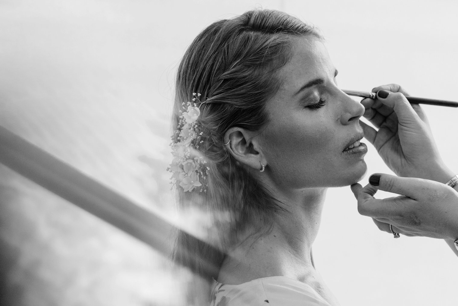 bride getting at manor at babylonstoren