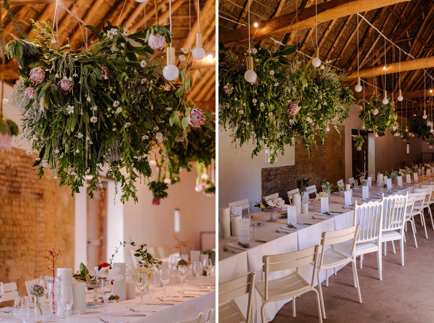 long table wedding reception at babylonstoren