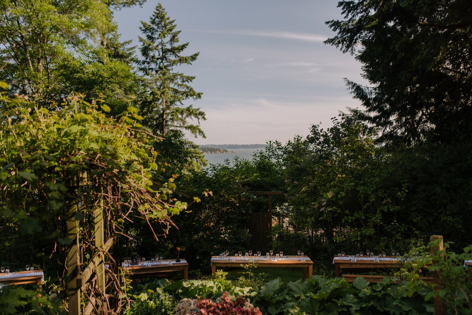 garden wedding venue on bowen island