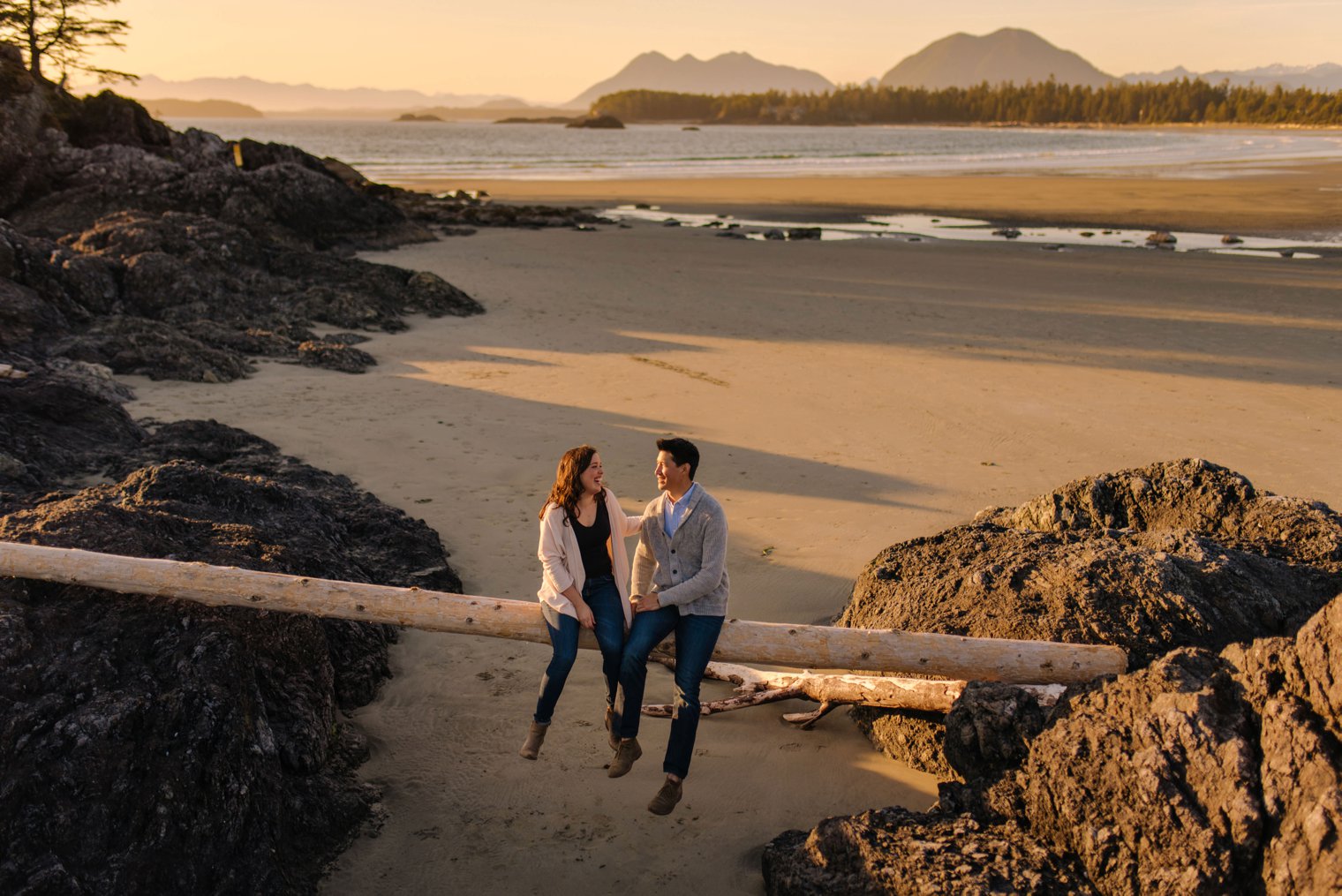 candid tofino engagement session