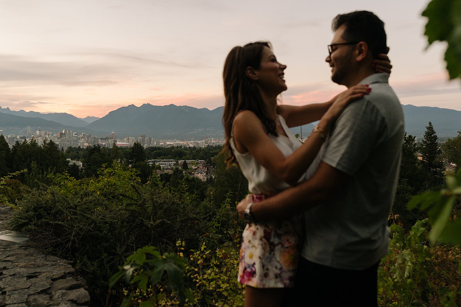 engagement session at queen elizabeth park in vancouver
